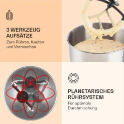 Bella Küchenmaschine 2000 W / 2,7 PS 5 Ltr Edelstahl BPA-frei -Klarstein 10008232 de 0004 logo