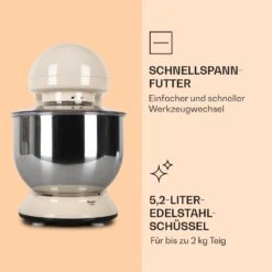 Bella Küchenmaschine 2000 W / 2,7 PS 5 Ltr Edelstahl BPA-frei -Klarstein 10008232 de 0005 logo