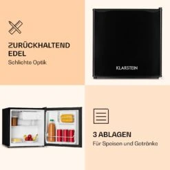 KS50-A Mini-Kühlschrank 46 Liter Mit Eisfach 41 DB -Klarstein 10010814 de 0004 logo