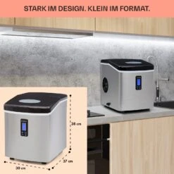 Mr. Black-Frost Eismaschine 150W Edelstahl Schwarz 15kg 12 Mr. Black-Frost Eismaschine 150W Edelstahl Schwarz 15kg -Klarstein 10020109 de 0006 usp