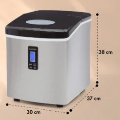 Mr. Black-Frost Eismaschine 150W Edelstahl Schwarz 15kg 13 Mr. Black-Frost Eismaschine 150W Edelstahl Schwarz 15kg -Klarstein 10020109 yy 0011 dimensions