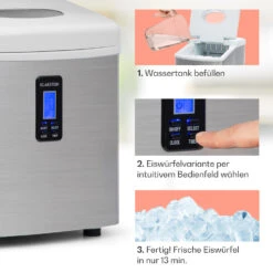 Mr. Silver-Frost Eismaschine 150W Edelstahl Weiß 15kg 10 Mr. Silver-Frost Eismaschine 150W Edelstahl Weiß 15kg -Klarstein 10020110 de 0004 usp