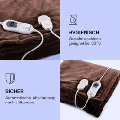 Dr. Watson XL Heizdecke 120W 3 Temperaturstufen 180x130 Cm Bedienteil -Klarstein 10024005 de 0004 logo