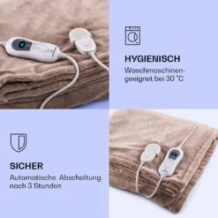 Dr. Watson XL Heizdecke 120 W 3 Stufen 180 X 130 Cm Bedienteil -Klarstein 10024006 de 0004 logo