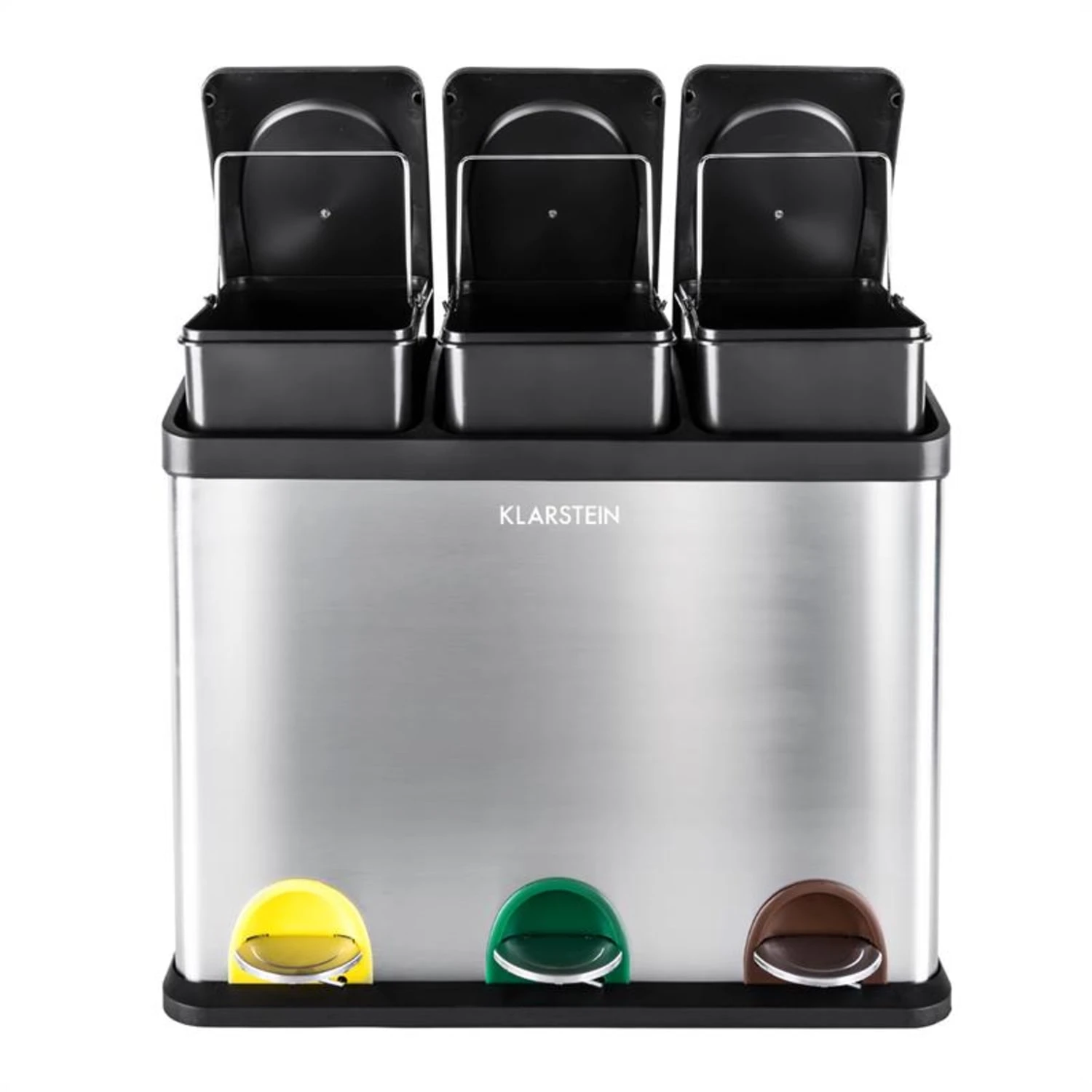 Ökosystem Edelstahl-Tretabfalleimer 45 Liter Recycling 2 Ökosystem Edelstahl-Tretabfalleimer 45 Liter Recycling – Bild 2