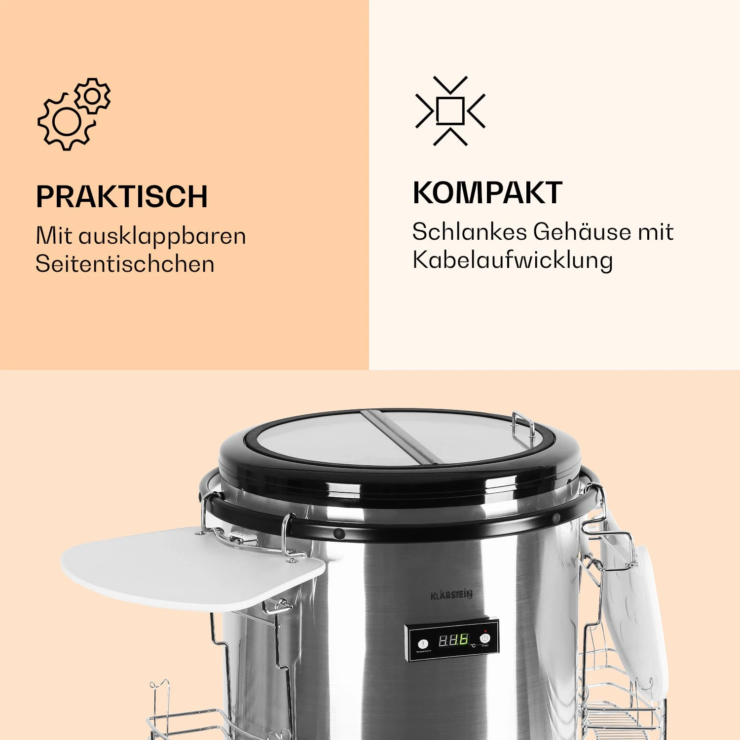 Mr. Barbot Bar-Kühlschrank 50 Liter 6-16 °C Bodenrollen Edelstahl 5 Mr. Barbot Bar-Kühlschrank 50 Liter 6-16 °C Bodenrollen Edelstahl – Bild 5