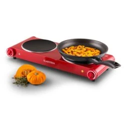 Captain Cook² Doppel-Kochplatte Infrarot 2400W Edelstahl Rot -Klarstein 10027876 yy 0007 titel Klarstein Captain Cook Doppel Kochplatte