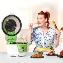 VitAir Turbo Heißluftfritteuse Grün-weiß 1400W Grillen Backen 9l 13 VitAir Turbo Heißluftfritteuse Grün-weiß 1400W Grillen Backen 9l -Klarstein 10028288 yy 0003 titel enie klarstein vitair heissluft frieteuse