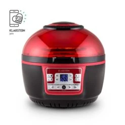 VitAir Turbo Heißluftfritteuse Rot-schwarz 1400W Grillen Backen 9l 14 VitAir Turbo Heißluftfritteuse Rot-schwarz 1400W Grillen Backen 9l -Klarstein 10028289 yy 0004 logo Klarstein VitAir Heissluftfritteuse V2 rot schwarz