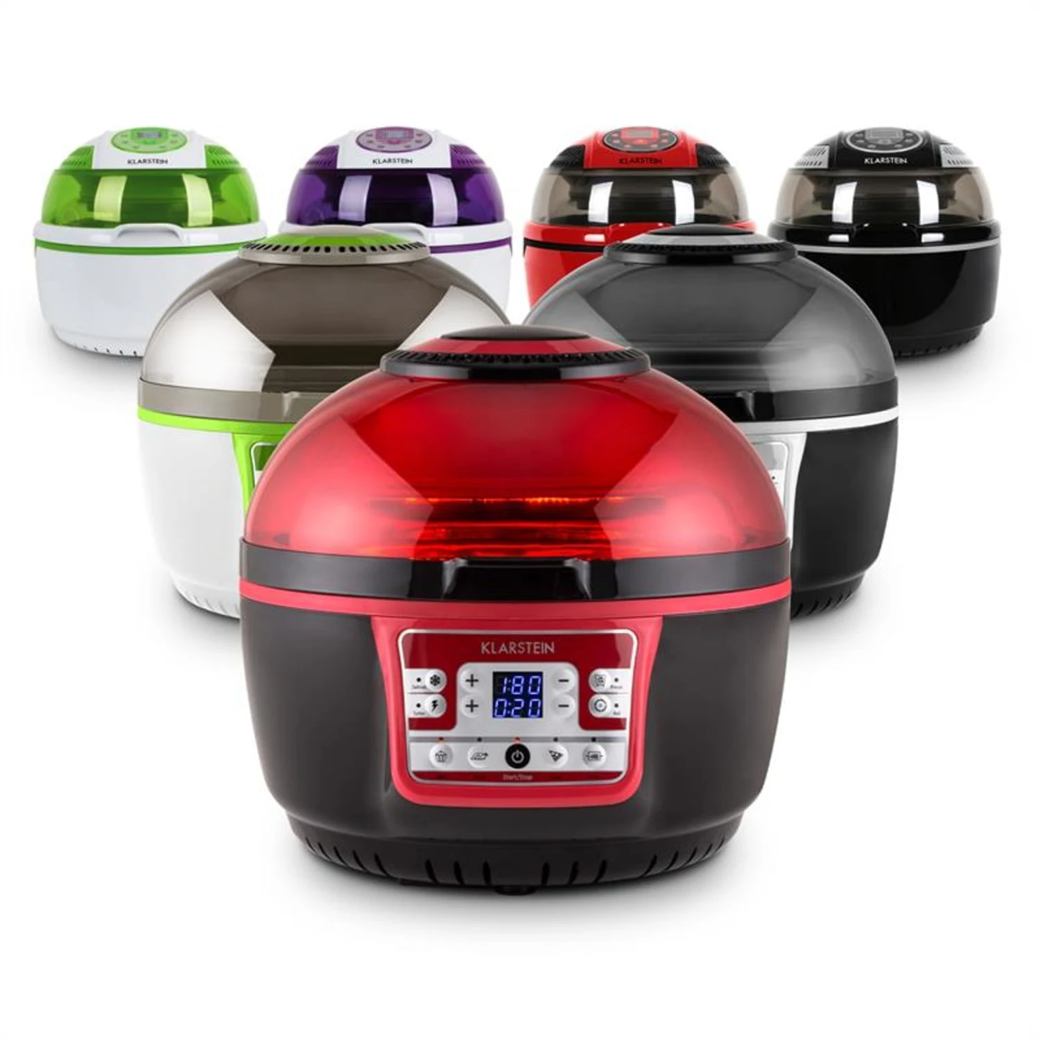 VitAir Turbo Heißluftfritteuse Rot-schwarz 1400W Grillen Backen 9l 11 VitAir Turbo Heißluftfritteuse Rot-schwarz 1400W Grillen Backen 9l – Bild 11