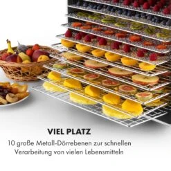 Fruit Jerky Steel 10 Dörrautomat 10 Etagen 1000 W Fläche: 1,5 M² Timer 11 Fruit Jerky Steel 10 Dörrautomat 10 Etagen 1000 W Fläche: 1,5 M² Timer -Klarstein 10028437 de 0004 logo