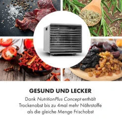 Fruit Jerky Steel 10 Dörrautomat 10 Etagen 1000 W Fläche: 1,5 M² Timer 12 Fruit Jerky Steel 10 Dörrautomat 10 Etagen 1000 W Fläche: 1,5 M² Timer -Klarstein 10028437 de 0005 logo