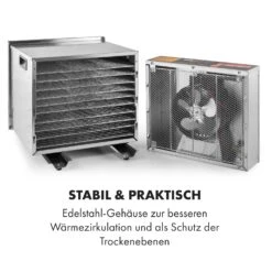 Fruit Jerky Steel 10 Dörrautomat 10 Etagen 1000 W Fläche: 1,5 M² Timer 14 Fruit Jerky Steel 10 Dörrautomat 10 Etagen 1000 W Fläche: 1,5 M² Timer -Klarstein 10028437 de 0007 logo
