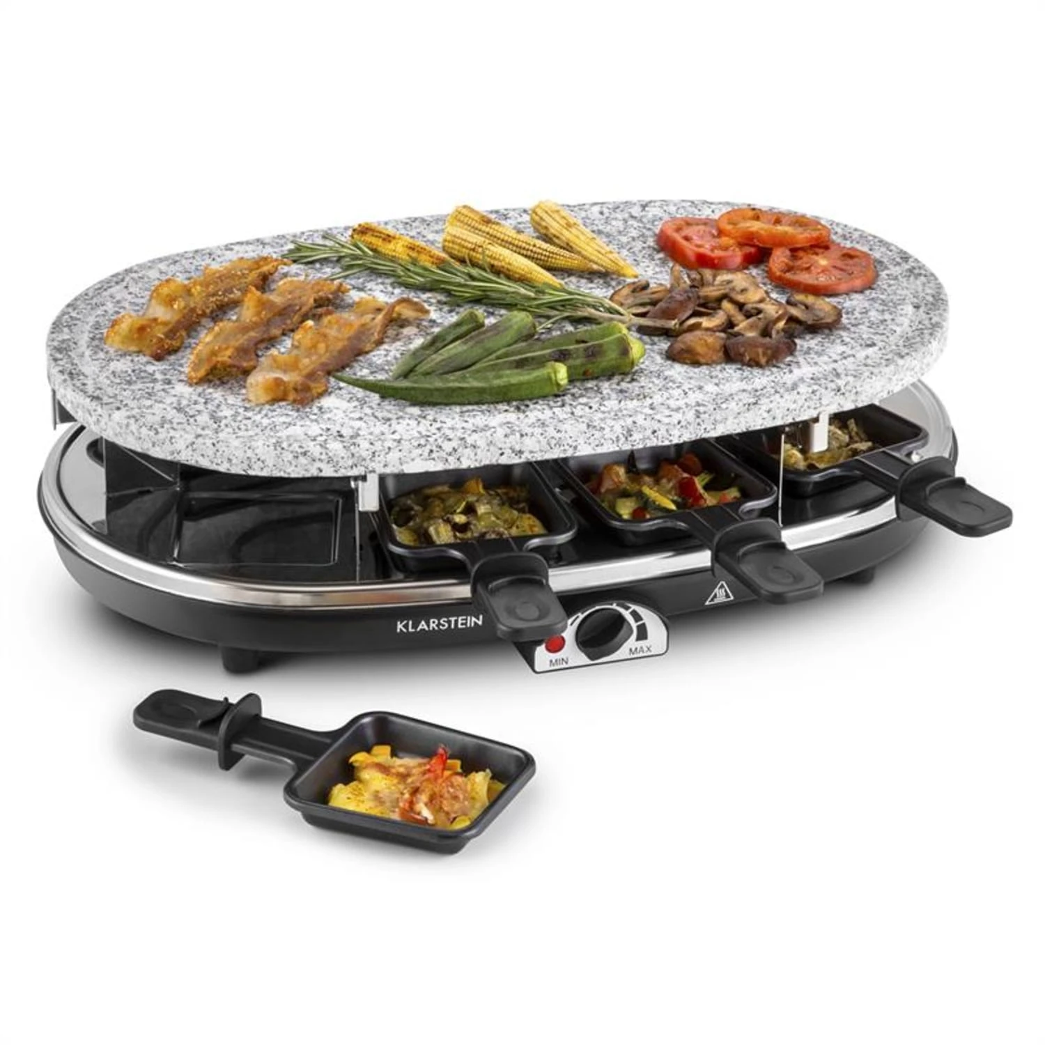 Steaklette Raclettegrill 1500 W Granit-Natursteinplatte 8 Personen 1 Steaklette Raclettegrill 1500 W Granit-Natursteinplatte 8 Personen
