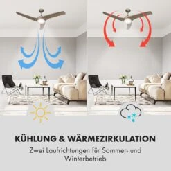 Figo 2-in-1-Deckenventilator Lampe Ø132cm 10039m³/h 51dB Fernbedienung 11 Figo 2-in-1-Deckenventilator Lampe Ø132cm 10039m³/h 51dB Fernbedienung -Klarstein 10029346 de 0004 logo