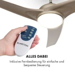 Figo 2-in-1-Deckenventilator Lampe Ø132cm 10039m³/h 51dB Fernbedienung 13 Figo 2-in-1-Deckenventilator Lampe Ø132cm 10039m³/h 51dB Fernbedienung -Klarstein 10029346 de 0006 logo