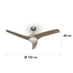 Figo 2-in-1-Deckenventilator Lampe Ø132cm 10039m³/h 51dB Fernbedienung 14 Figo 2-in-1-Deckenventilator Lampe Ø132cm 10039m³/h 51dB Fernbedienung -Klarstein 10029346 yy 0007 logo