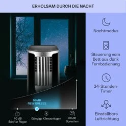 New Breeze 7 Mobile Klimaanlage 7000BTU 2,1kW 34m² Mobil Fernbedienung -Klarstein 10029703 de 0004 usp