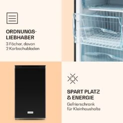 Garfield XL Gefrierschrank 4-Sterne 69L 80W Betriebsgeräusch: 41 DB -Klarstein 10029788 de 0003 logo