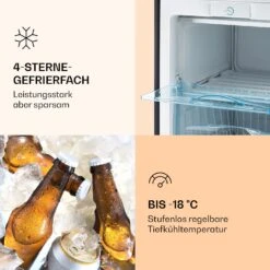 Garfield XL Gefrierschrank 4-Sterne 69L 80W Betriebsgeräusch: 41 DB -Klarstein 10029788 de 0004 logo