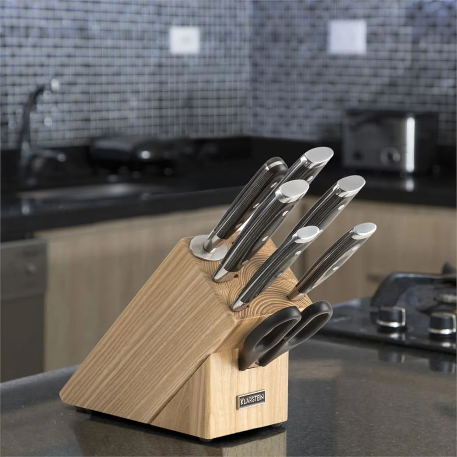 Katana 8 Messerset 8-teilig Schere Wetzstahl Messerblock 5 Katana 8 Messerset 8-teilig Schere Wetzstahl Messerblock – Bild 5
