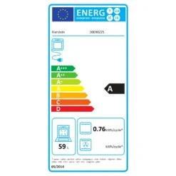 Vilhelmine Backofen 55 L Einbau Energieeffizienzklasse A Schwarz -Klarstein 10030225 energy label