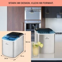 On-The-Rocks Eismaschine LED | 12kg Je 24h | 2.1l | Edelstahl Schwarz 12 On-The-Rocks Eismaschine LED | 12kg Je 24h | 2.1l | Edelstahl Schwarz -Klarstein 10031372 de 0006 usp