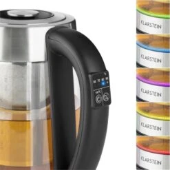 Ostfriese Wasserkocher 2-in-1 Teekocher 1,7L 2200W LED Edelstahl Glas 8 Ostfriese Wasserkocher 2-in-1 Teekocher 1,7L 2200W LED Edelstahl Glas -Klarstein 10031479 yy 0004 detail Klarstein Ostfriese Wasserkocher Edelstahl Glas