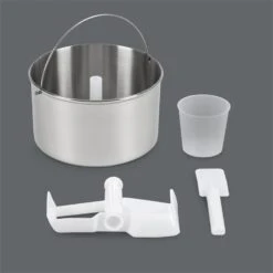 Vanilly Sky Family Eiscremebereiter Frozen Yoghurt 250W 2,5l Silber -Klarstein 10031846 yy 0007 detail Klarstein Vanilly Sky Family Eiscremebereiter silber