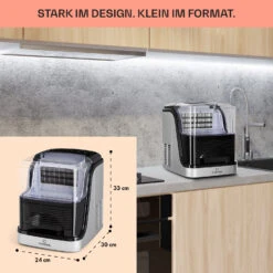 Kristall Eiswürfelmaschine Kristalleis 2 Größen 2,5l Wassertank 12 Kristall Eiswürfelmaschine Kristalleis 2 Größen 2,5l Wassertank -Klarstein 10031891 de 0006 usp