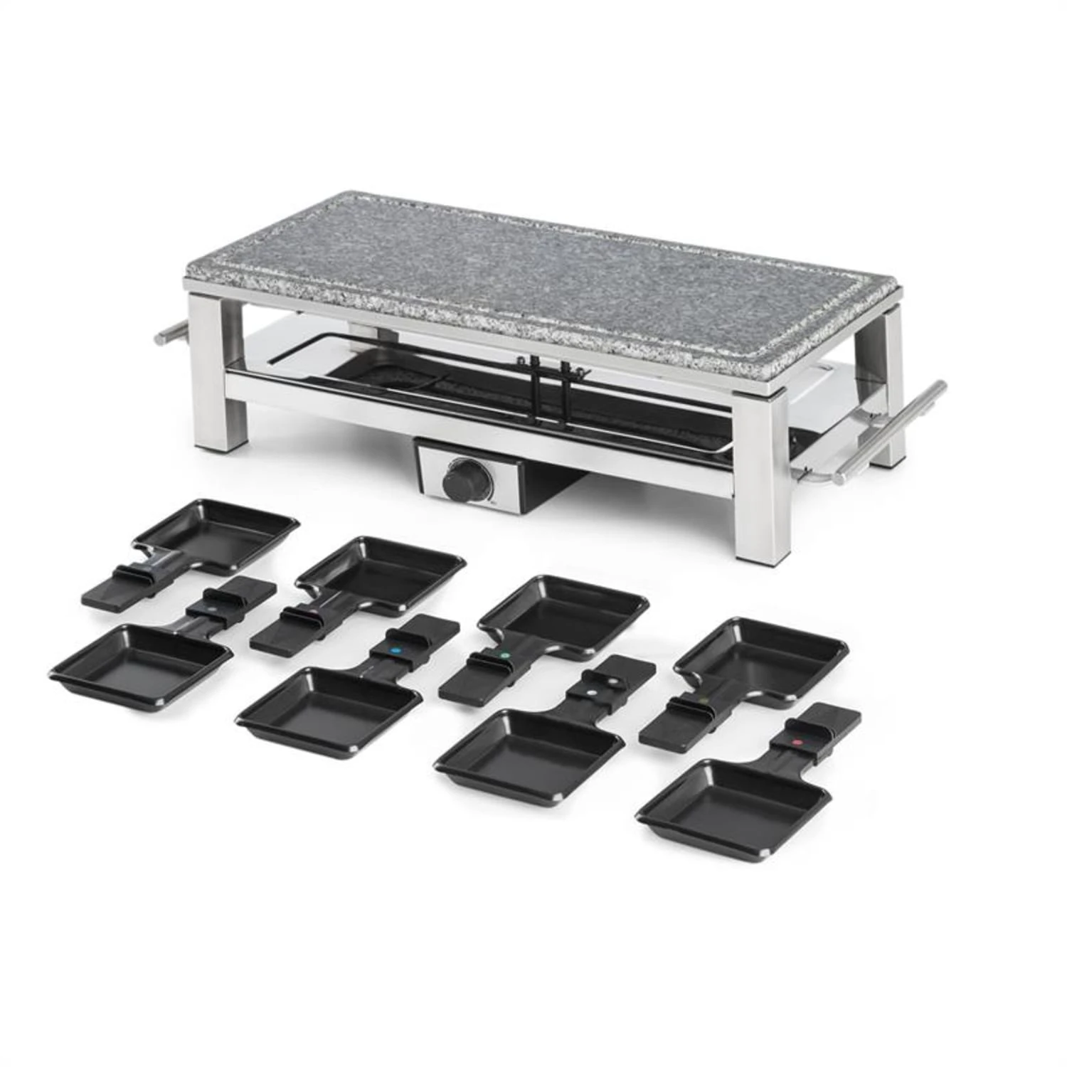 Schmelzlette Raclette 1500W Naturstein-Platte Edelstahlgehäuse 4 Schmelzlette Raclette 1500W Naturstein-Platte Edelstahlgehäuse – Bild 4