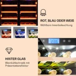 Vinovilla 42 Twin Built-In Duo Weinkühlschrank 2 Zonen 126l 42 Fl Glas -Klarstein 10032032 de 0003 logo