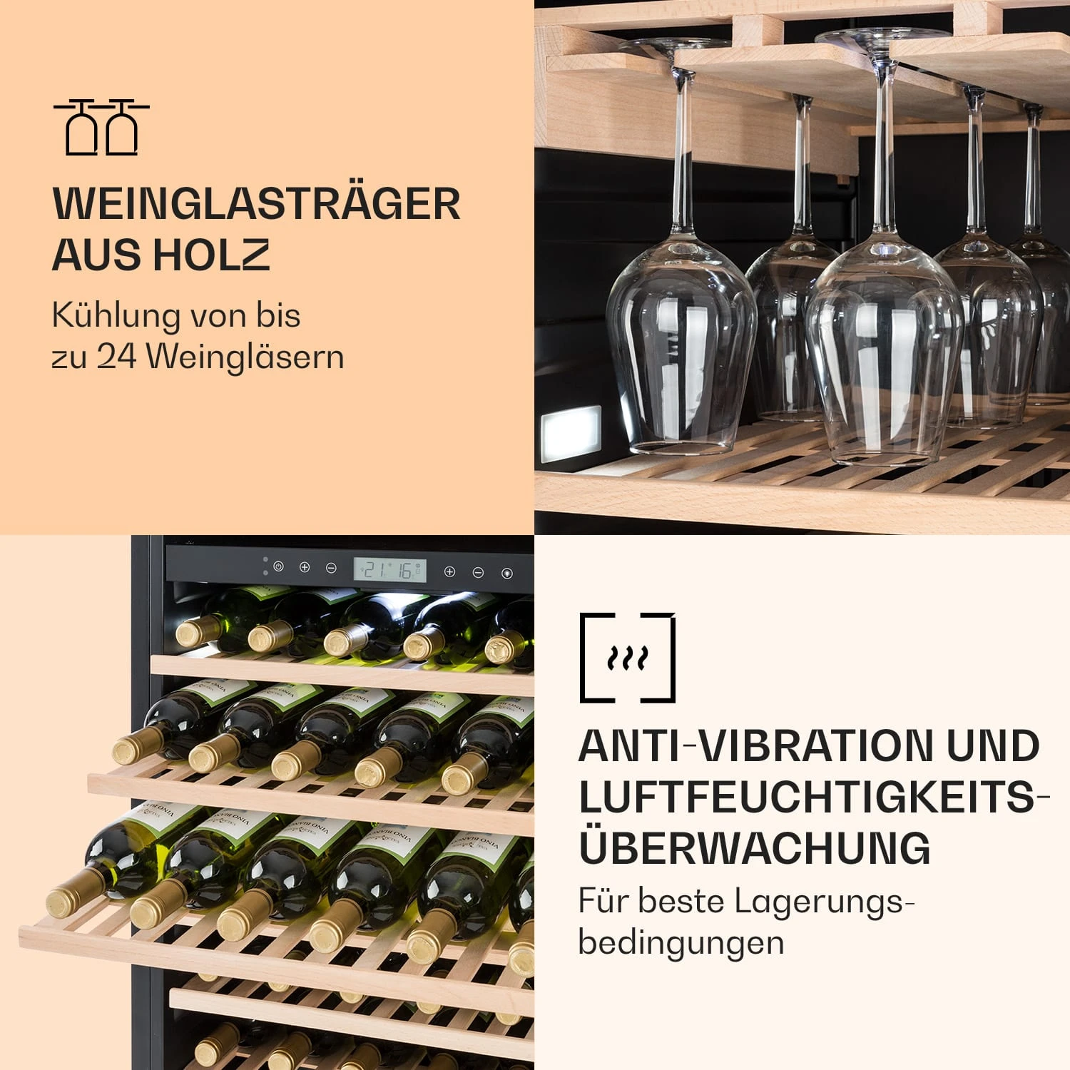 Vinovilla Grande 165 Built-in Duo Weinkühlschrank 425l 165Fl. Glastür 6 Vinovilla Grande 165 Built-in Duo Weinkühlschrank 425l 165Fl. Glastür – Bild 6