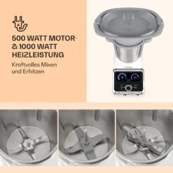 GrandPrix Küchenmaschine 500W / 1000W 2,5l Edelstahl-Rührschüssel -Klarstein 10032089 de 0003 logo