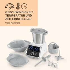 GrandPrix Küchenmaschine 500W / 1000W 2,5l Edelstahl-Rührschüssel -Klarstein 10032089 de 0006 logo