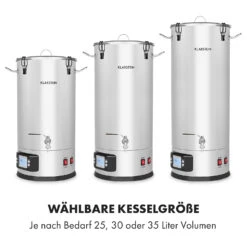 Maischfest Maischekessel 5 Teile 1500/3000W 25l LCD Touch 11 Maischfest Maischekessel 5 Teile 1500/3000W 25l LCD Touch -Klarstein 10032121 de 0003 logo