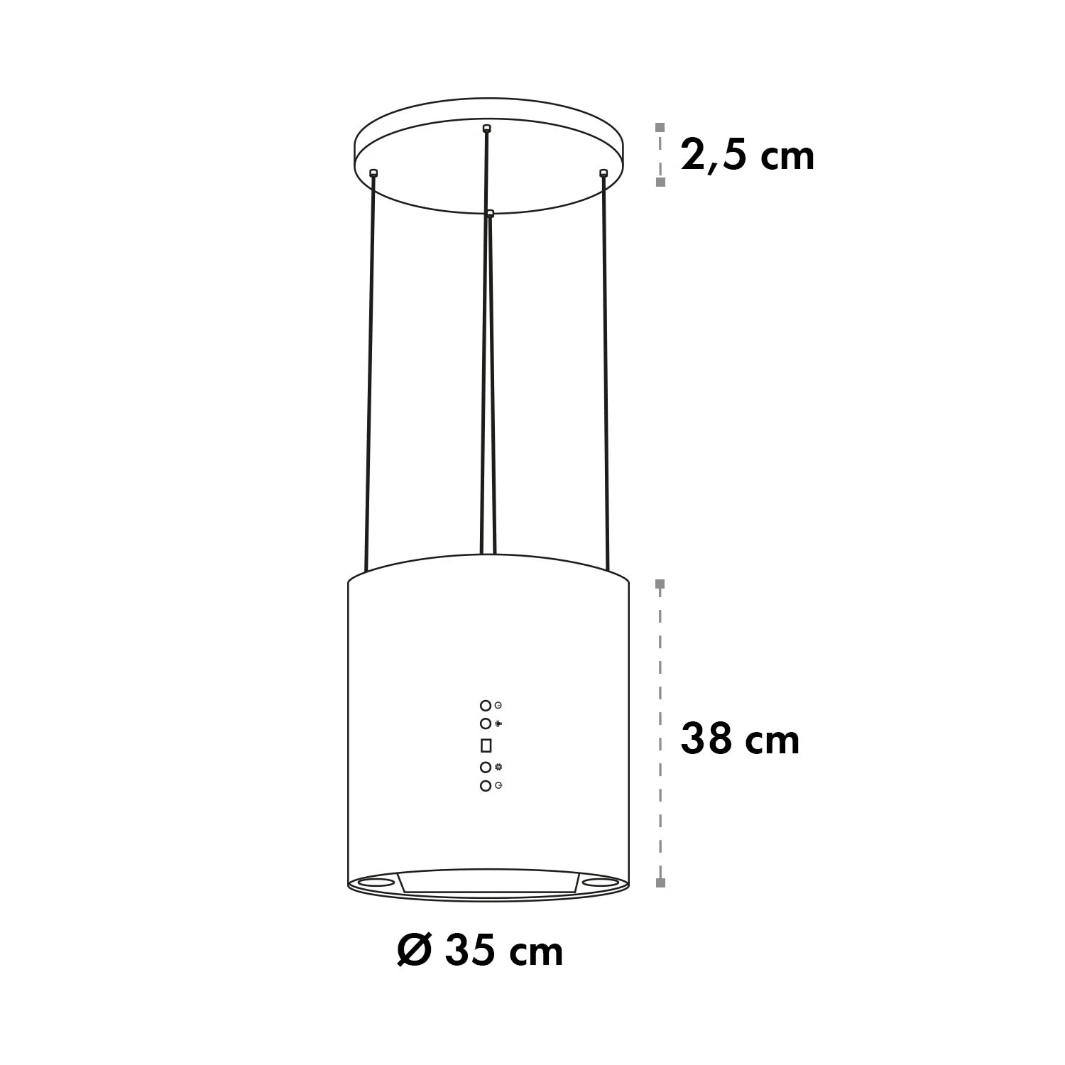 Barett Inselabzugshaube Ø35cm Umluft 558 M³/h LED Aktivkohlefilter 9 Barett Inselabzugshaube Ø35cm Umluft 558 M³/h LED Aktivkohlefilter – Bild 9