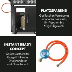 Tomahawk 4.2 SBG Gasgrill 6 Brenner 20,7 KW 64x42cm Grill Edelstahl 18 Tomahawk 4.2 SBG Gasgrill 6 Brenner 20,7 KW 64x42cm Grill Edelstahl -Klarstein 10032308 de 0009 logo