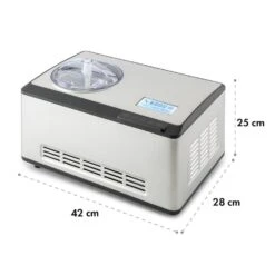 Dolce Bacio Eiscremebereiter Kompressor 2l LCD-Display Touch Edelstahl -Klarstein 10032322 yy 0010 logo Klarstein Dolce Bacio Eiscremebereiter Edelstahl