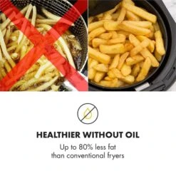 AirVital Heißluftfritteuse 1300W 2,5l CeraPlus-Antihaft Touch Weiß -Klarstein 10032331 yy 0007 logo Klarstein AirVital Heissluftfritteuse 1300W weiss reedit