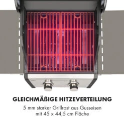 Lucifer 2.0-T Gasgrill 2 X 3,5 KW Brenner 45x44cm Grill Edelstahl 14 Lucifer 2.0-T Gasgrill 2 X 3,5 KW Brenner 45x44cm Grill Edelstahl -Klarstein 10032455 de 0006 logo