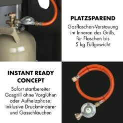 Lucifer 2.0-T Gasgrill 2 X 3,5 KW Brenner 45x44cm Grill Edelstahl 16 Lucifer 2.0-T Gasgrill 2 X 3,5 KW Brenner 45x44cm Grill Edelstahl -Klarstein 10032455 de 0008 logo
