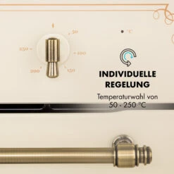 Victoria Einbaubackofen Retro-Design 9 Funktionen 50-250°C Elfenbein 14 Victoria Einbaubackofen Retro-Design 9 Funktionen 50-250°C Elfenbein -Klarstein 10032485 de 0005 logo