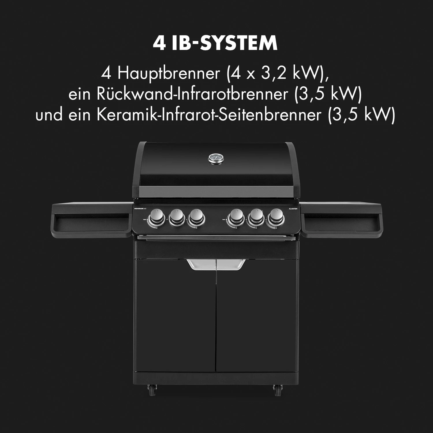 Highgrade 4 IB Gasgrill 6 Brenner 19,8 KW 71x46cm Grill Edelstahl 2 Highgrade 4 IB Gasgrill 6 Brenner 19,8 KW 71x46cm Grill Edelstahl – Bild 2