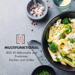 Victoria 20 Einbau-Mikrowelle, 20 L, 800 W, Grill: 1000 W, Schwarz -Klarstein 10032591 de 0004 logo