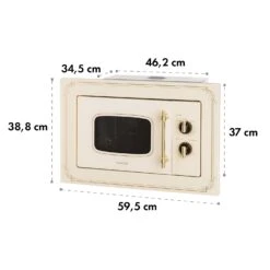 Victoria 20 Einbau-Mikrowelle, 20 L, 800 W, Grill: 1000 W, Elfenbein -Klarstein 10032592 yy 0010 logo