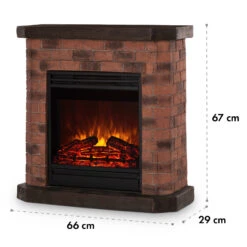 Villach Elektrischer Kamin 1800W Steindekor Polystone Fernbedienung -Klarstein 10032595 yy 0009 logo