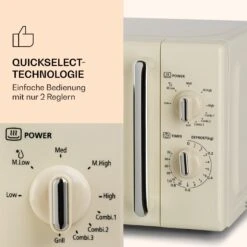 Caroline Mikrowellen-Grill 20 Ltr 700 W / 1000 W Ø 25,5cm Retro 9 Caroline Mikrowellen-Grill 20 Ltr 700 W / 1000 W Ø 25,5cm Retro -Klarstein 10032641 de 0004 logo