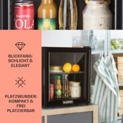 Brooklyn 24 Mini-Kühlschrank Glastür LED Ablage 9 Brooklyn 24 Mini-Kühlschrank Glastür LED Ablage -Klarstein 10032778 DE 0003 usp