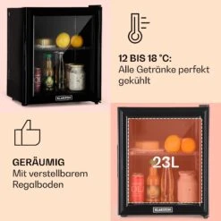 Brooklyn 24 Mini-Kühlschrank Glastür LED Ablage 10 Brooklyn 24 Mini-Kühlschrank Glastür LED Ablage -Klarstein 10032778 de 0004 usp